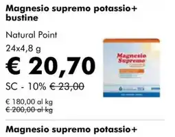 NaturaSì Magnesio supremo potassio+ Natural Point offerta