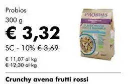 NaturaSì Probios Crunchy avena frutti rossi offerta