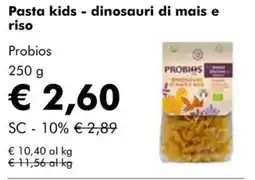 NaturaSì Pasta kids - dinosauri di mais e riso Probios offerta