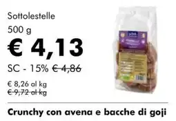 NaturaSì Sottolestelle Crunchy con avena e bacche di goji offerta