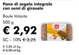 NaturaSì Pane di segale integrale con semi di girasole Baule Volante offerta