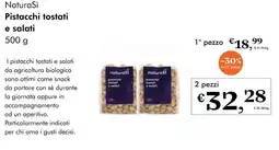 NaturaSì naturaSi pistacchi tostati e salati offerta