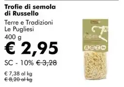 NaturaSì Trofie di semola di Russello offerta