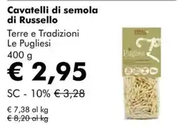 NaturaSì Cavatelli di semola di Russello offerta