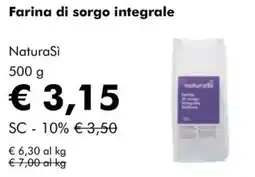 NaturaSì Farina di sorgo integrale NaturaSi offerta