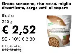 NaturaSì Grano saraceno, riso rosso, miglio decorticato, sorgo cotti al vapore Biovita offerta