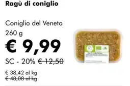 NaturaSì Ragù di coniglio offerta