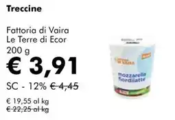 NaturaSì Fattoria di Vaira Le Terre di Ecor mozzarella fiordilatte offerta