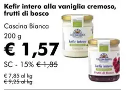 NaturaSì Kefir intero alla vaniglia cremoso, frutti di bosco Cascina Bianca offerta