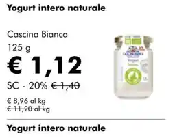 NaturaSì Yogurt intero naturale Cascina Bianca offerta
