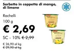 NaturaSì Sorbetto in coppetta di mango, di limone Rachelli offerta