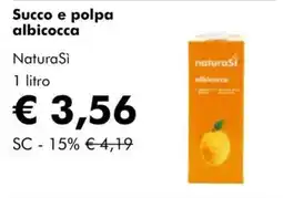 NaturaSì Succo e polpa albicocca NaturaSi offerta