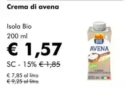 NaturaSì Crema di avena Isola Bio offerta
