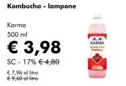 NaturaSì Kombucha - lampone Karma offerta