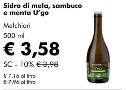 NaturaSì Sidro di mela, sambuco e menta U'go offerta