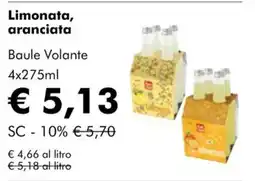 NaturaSì Limonata, aranciata Baule Volante offerta