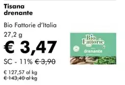 NaturaSì Tisana drenante Bio Fattorie d'Italia offerta