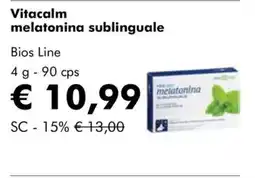 NaturaSì Vitacalm melatonina sublinguale offerta