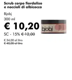 NaturaSì Scrub corpo fiordaliso e noccioli di albicocca Bjobj offerta