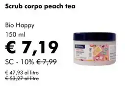 NaturaSì Scrub corpo peach tea Bio Happy offerta