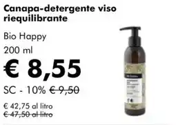 NaturaSì Canapa-detergente viso riequilibrante Bio Happy offerta