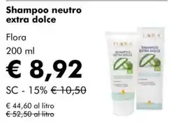 NaturaSì Shampoo neutro extra dolce Flora offerta