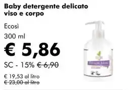 NaturaSì Baby detergente delicato viso e corpo Ecosì offerta