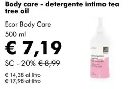 NaturaSì Body care - detergente intimo tea tree oil Ecor Body Care offerta