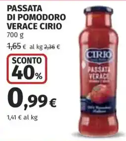 Coop Superstore Passata di pomodoro verace Cirio offerta