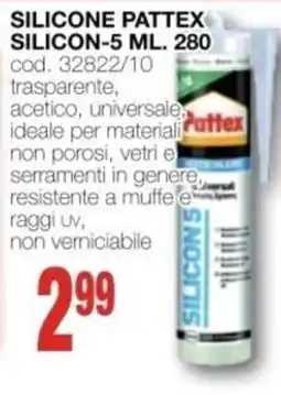 Mondo Brico Silicone Pattex offerta