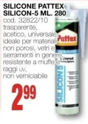 Mondo Brico Silicone Pattex offerta