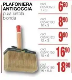 Mondo Brico PLAFONIERA ANTIGOCCIA pura setola bionda offerta