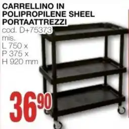 Mondo Brico CARRELLINO IN POLIPROPILENE SHEEL PORTAATTREZZI offerta