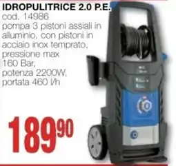 Mondo Brico IDROPULITRICE 2.0 P.E. offerta
