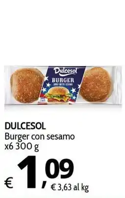 Primo Prezzo Dulcesol Burger con sesamo offerta