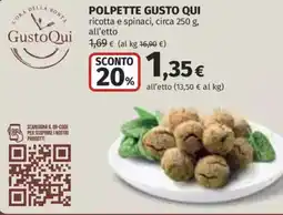 Coop Superstore Polpette Gusto Qui offerta