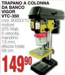 Mondo Brico TRAPANO A COLONNA DA BANCO VIGOR offerta