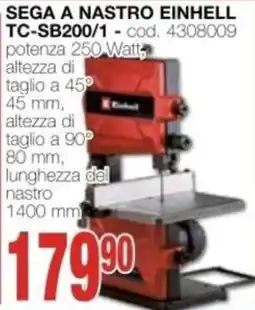 Mondo Brico SEGA A NASTRO EINHELL offerta