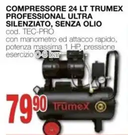 Mondo Brico COMPRESSORE 24 LT TRUMEX offerta