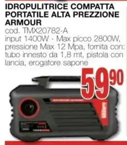 Mondo Brico Idropulitrice compatta portatile alta pressione Armour offerta