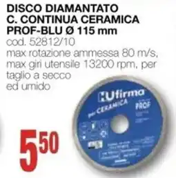 Mondo Brico DISCO DIAMANTATO C. CONTINUA CERAMICA Ufirma offerta