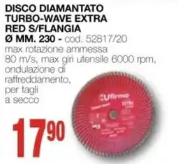 Mondo Brico DISCO DIAMANTATO TURBO-WAVE EXTRA RED S/FLANGIA offerta