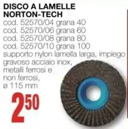 Mondo Brico DISCO A LAMELLE NORTON-TECH offerta