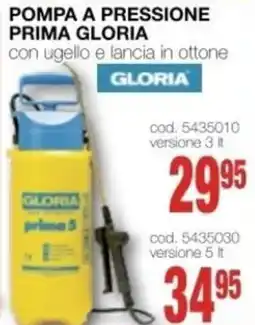 Mondo Brico POMPA A PRESSIONE PRIMA GLORIA offerta