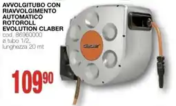 Mondo Brico AVVOLGITUBO CON RIAVVOLGIMENTO AUTOMATICO ROTOROLL EVOLUTION CLABER offerta