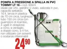 Mondo Brico POMPA A PRESSIONE A SPALLA IN PVC TOMMY LT 16 offerta