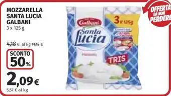 Coop Superstore Mozzarella Santa Lucia Galbani offerta