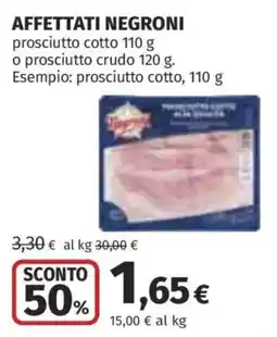 Coop Superstore AFFETTATI NEGRONI offerta