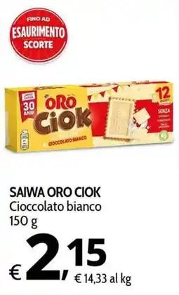 Primo Prezzo SAIWA ORO CIOK Cioccolato bianco offerta