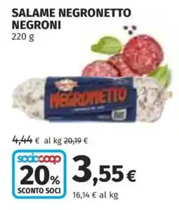 Coop Superstore Salame Negronetto Negroni offerta